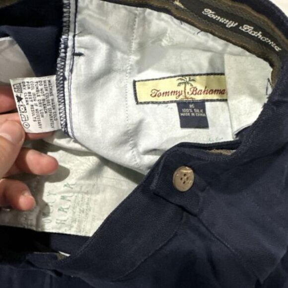 Tommy Bahama Blue 100% Silk Pleated Front Golf Dress Short Size 35 Men's - Picture 3 of 5